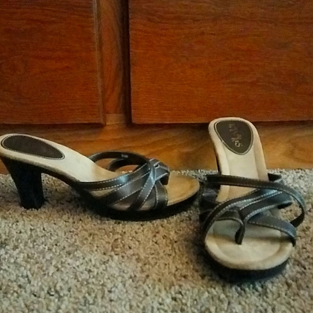 Women's high heel open back sandal